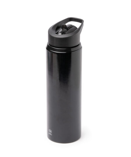 Borraccia Nera in Acciaio da 700ml.