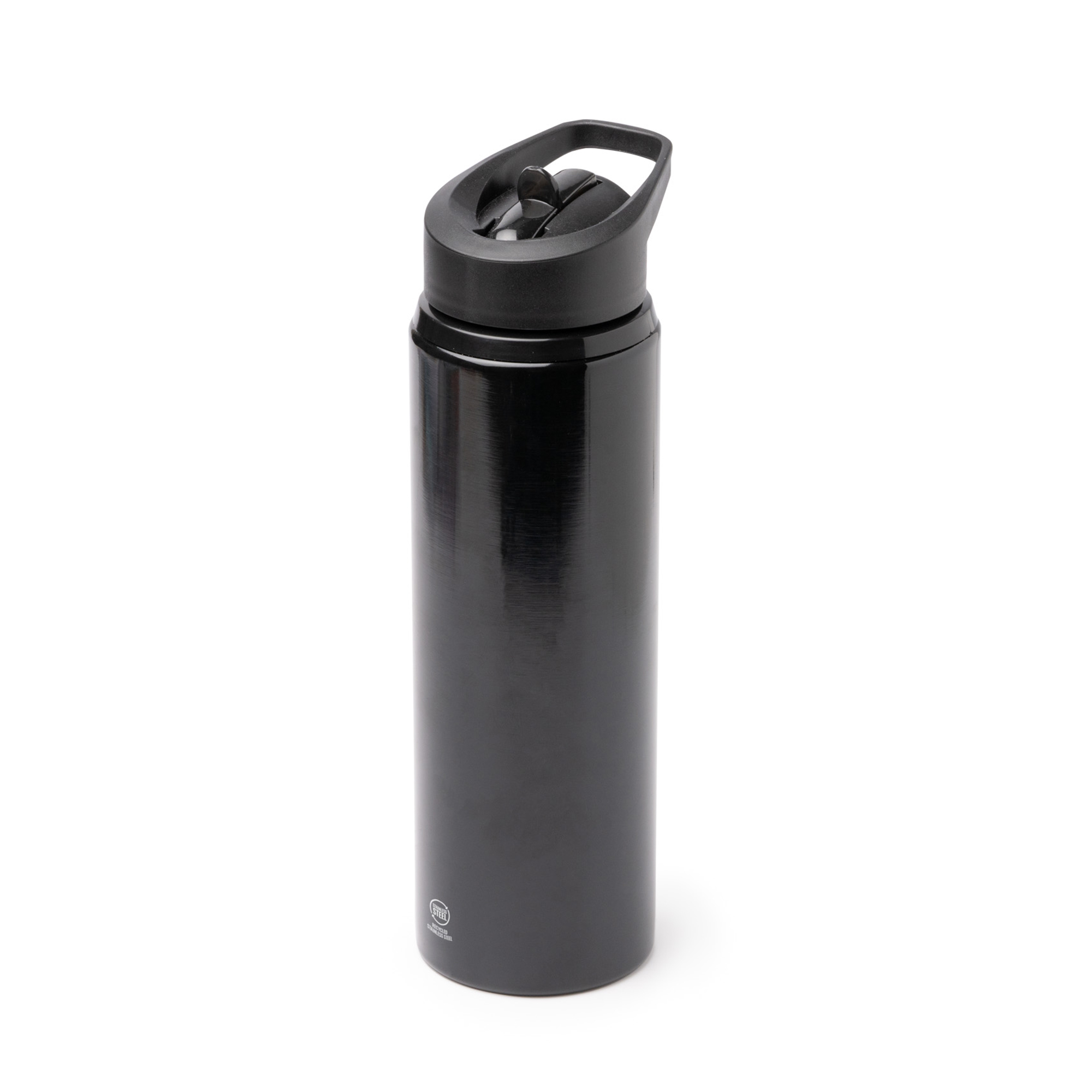 Borraccia Nera in Acciaio da 700ml.
