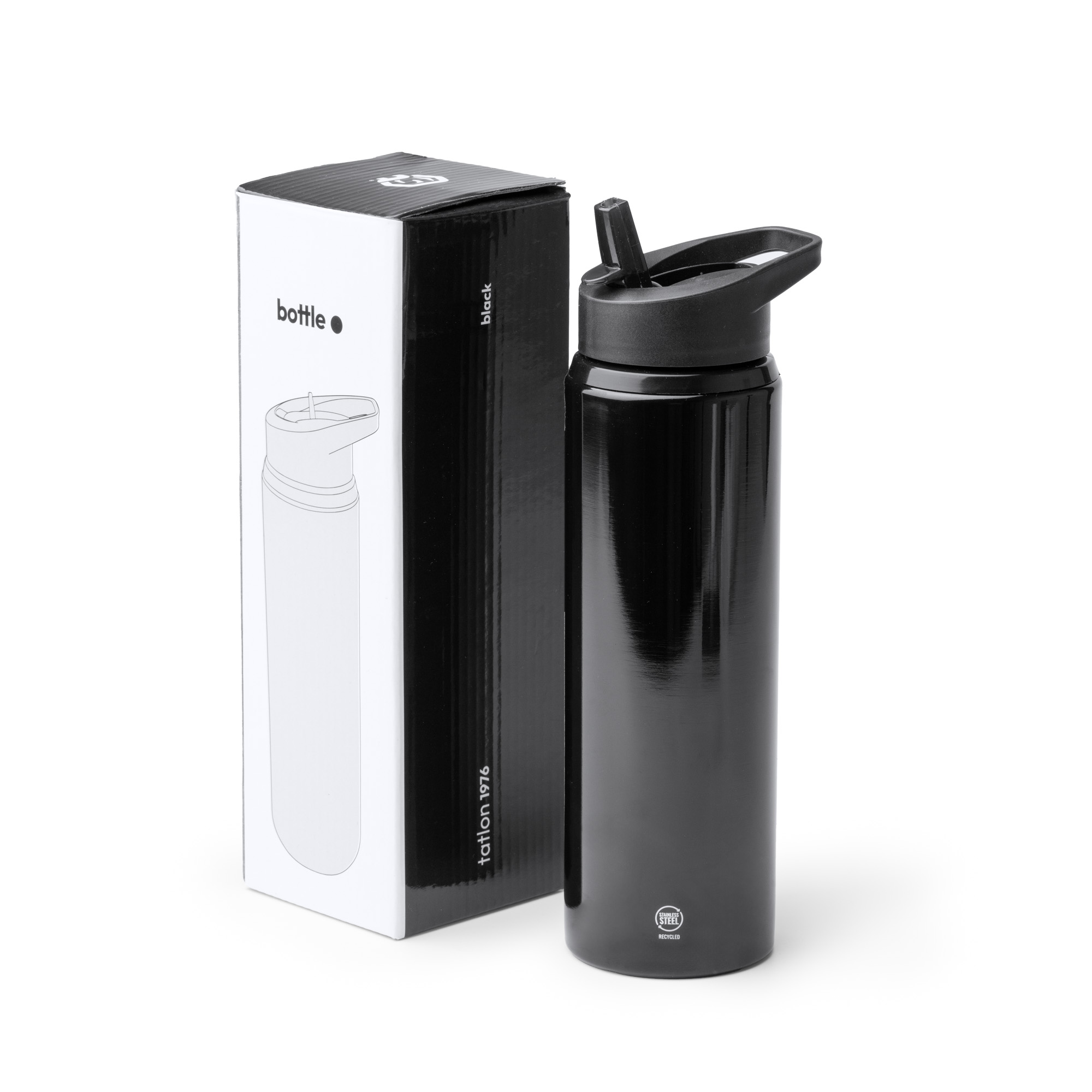 Borraccia Nera in Acciaio da 700ml. - immagine 2
