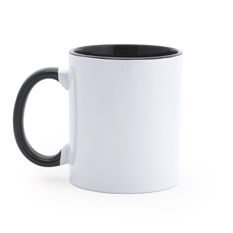 Tazza "Mug" in ceramica Manico e Interno Nero per la Stampa Sublimatica