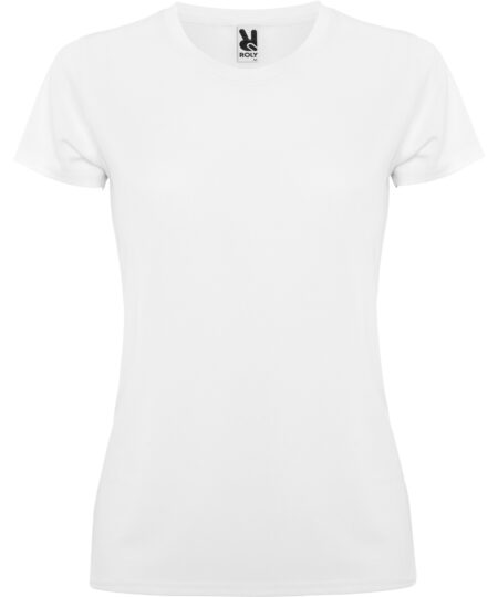 T-SHIRT Tecnica da Donna Bianca 100% Poliestere per Sublimazione - immagine 3