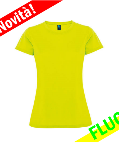 T-SHIRT Tecnica da Donna FLUO per la Sublimazione