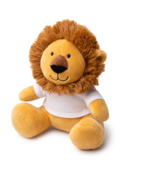 Leo. Peluche a forma di leoncino con maglietta in Poliestere Cotton-Touch personalizzabile. - immagine 5