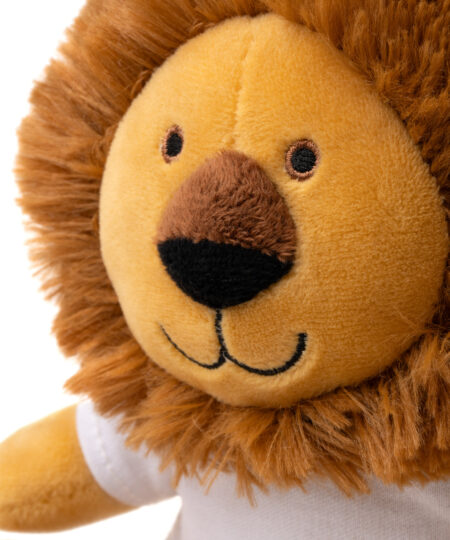 Leo. Peluche a forma di leoncino con maglietta in Poliestere Cotton-Touch personalizzabile. - immagine 4