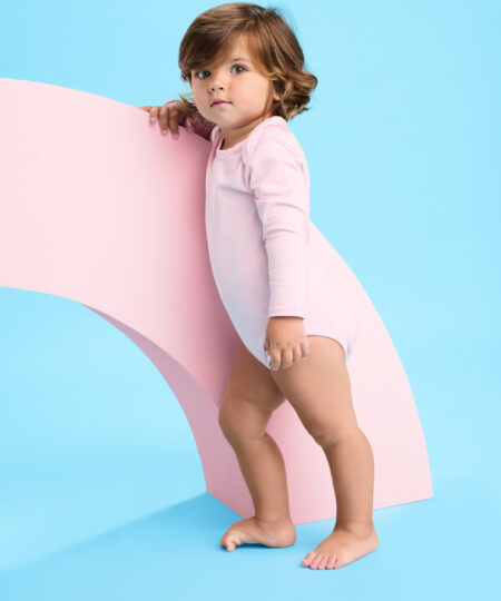 Body Bianco a Maniche Lunghe Bambino 96% Cotone - immagine 3
